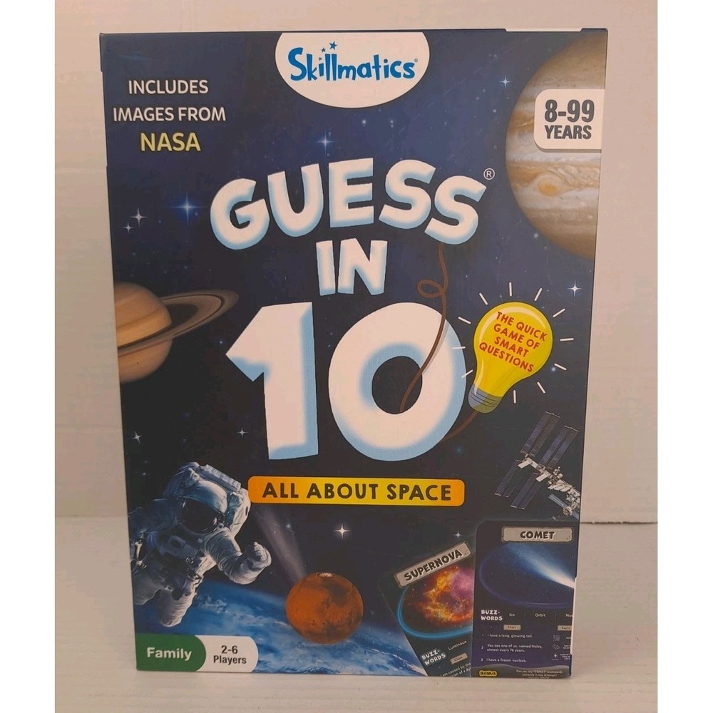 Skillmatics Card Game - Guess in 10 NASA Space Card Game 2-6 Player‎  Sealed
